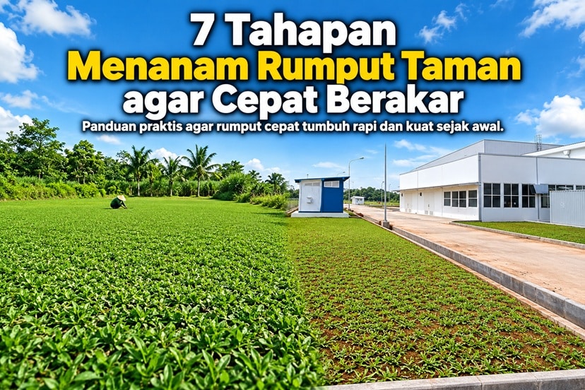 7 Tahapan Menanam Rumput Taman